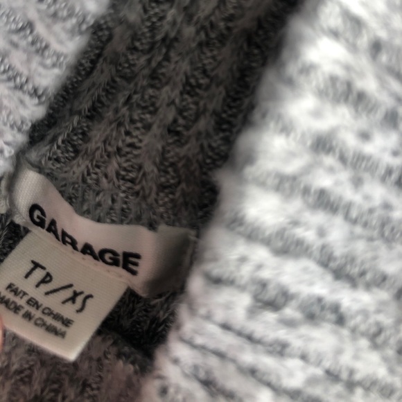 Grey Chenille-feel mock neck top - Picture 4 of 4